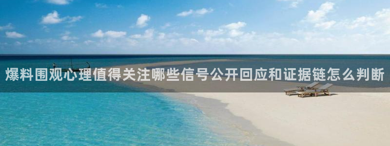 黑料爆料最新动态：爆料围观心理值得关注哪些信号公开回应和证据链怎么判断